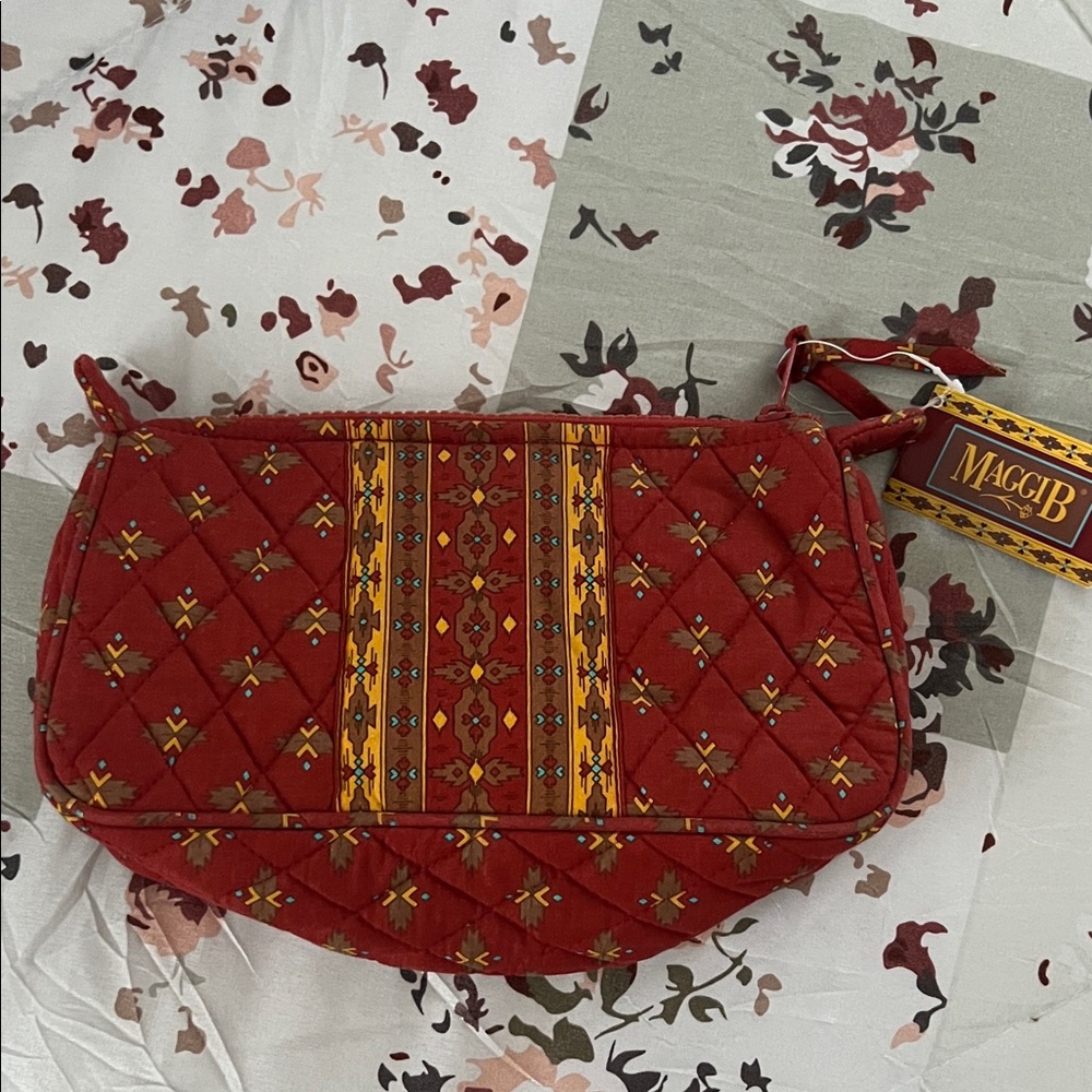 Maggib Red and Yellow Quilted Clutch